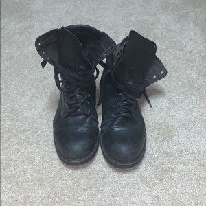 Diesel Black Combat Boots